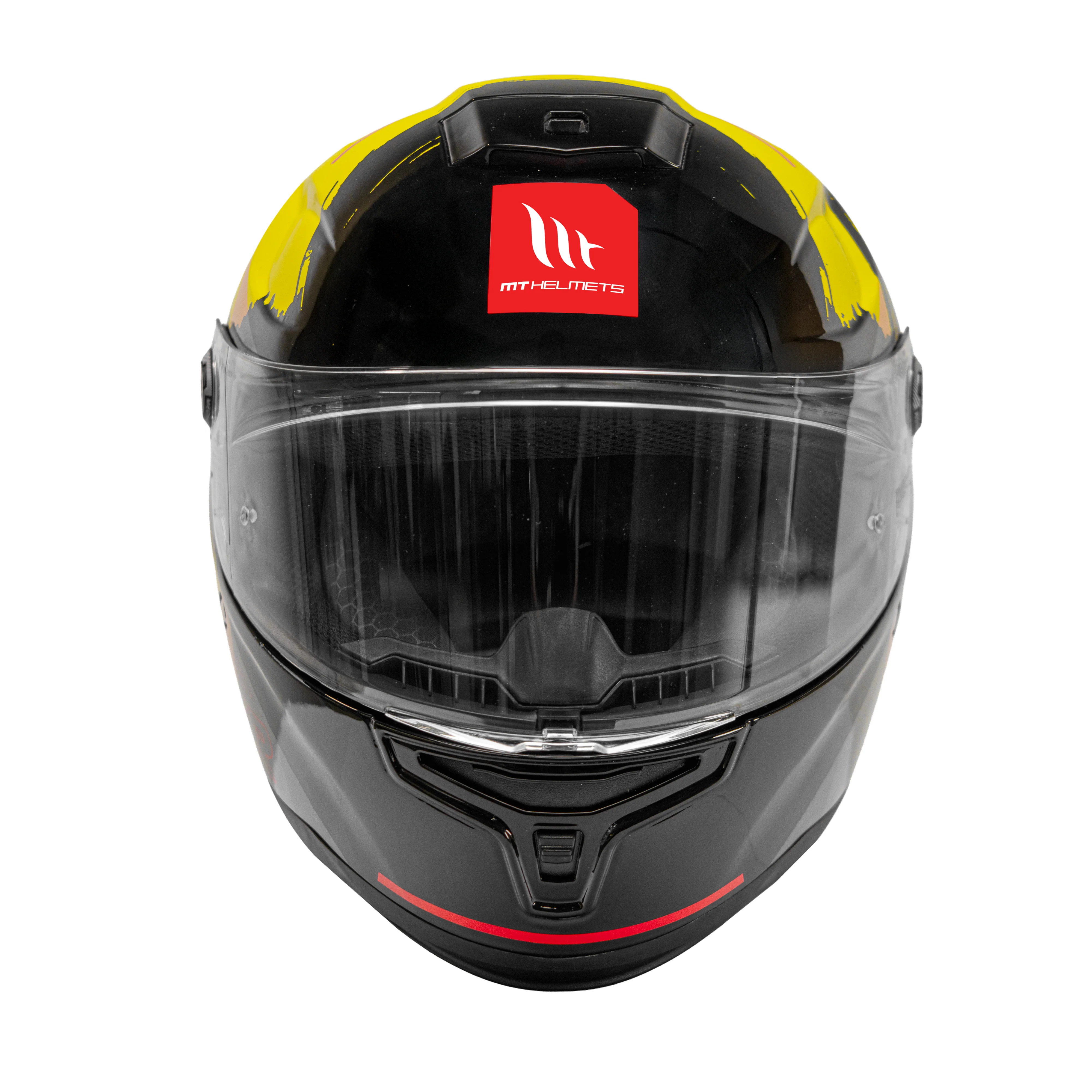 Hummer Monti B3 - Motorcycle Riding Helmet (Gloss Black/Yellow) - Image 4