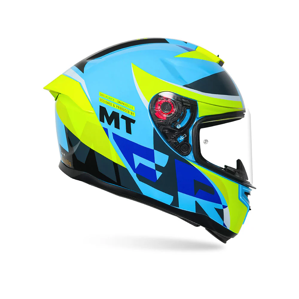 Hummer Oasis - Motorcycle Riding Helmet (Fluor Blue/Fluor Yellow) - Image 2