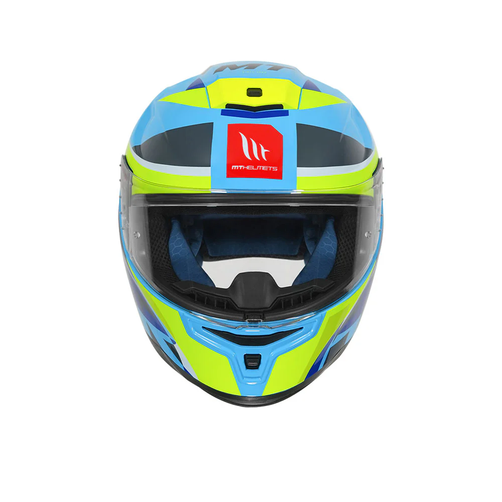 Hummer Oasis - Motorcycle Riding Helmet (Fluor Blue/Fluor Yellow) - Image 3