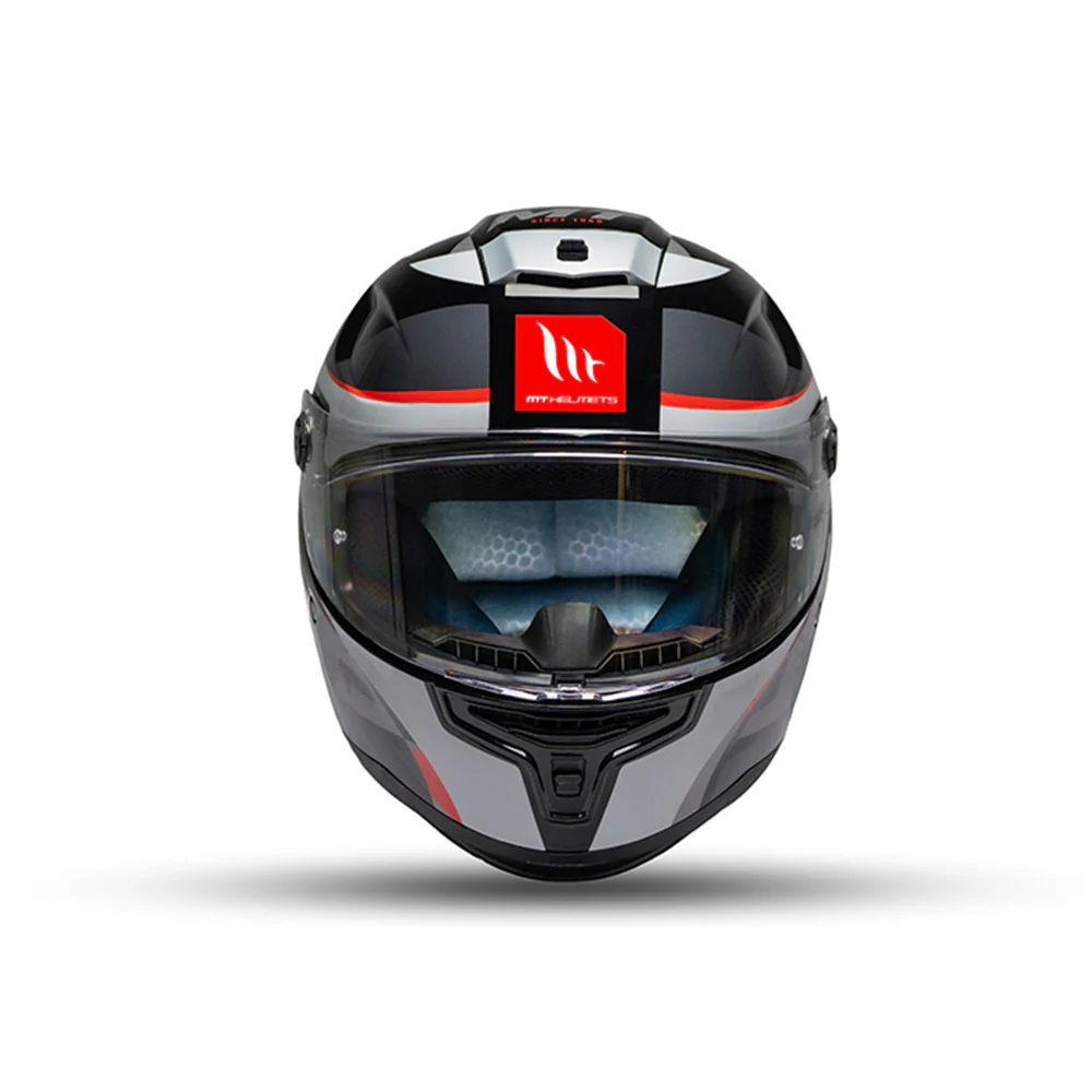 Hummer Oasis A1 - Motorcycle Riding Helmet (Gloss Black/White/Red) - Image 4