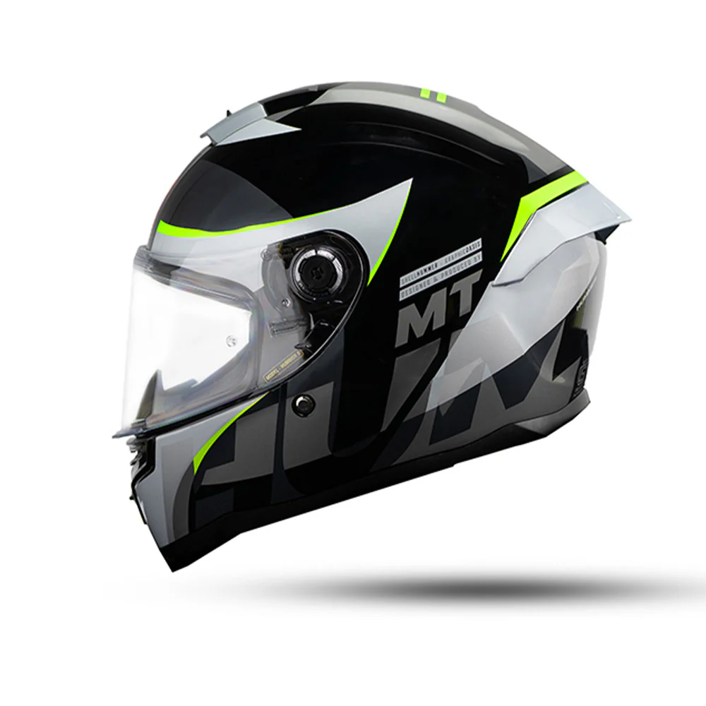 Hummer Oasis B3 - Motorcycle Riding Helmet (Black/Grey/Fluo Yellow)