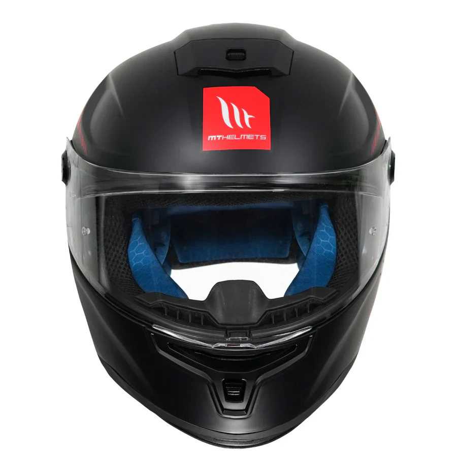Hummer Solid A1 - Motorcycle Riding Helmet (Matt Black/Red) - Image 2