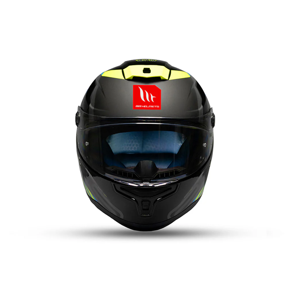 Hummer Tubex B3 - Motorcycle Riding Helmet (Black/Blue/Yellow) - Image 3