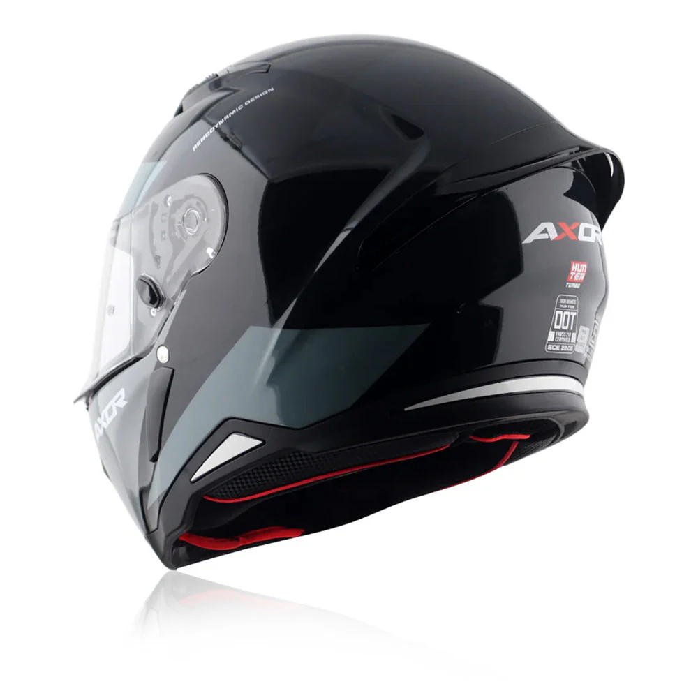 Hunter Turbo - Motorcycle Riding Helmet (Black/Grey) - Image 4