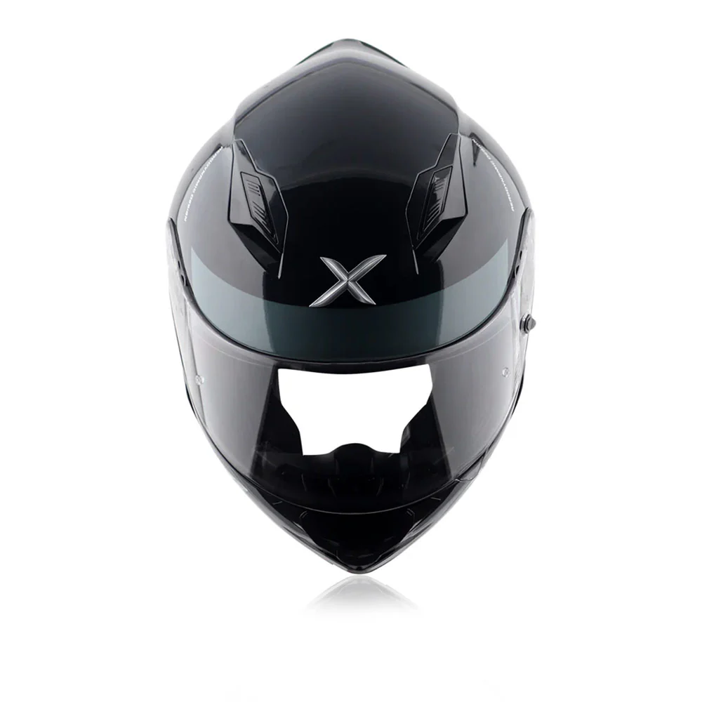 Hunter Turbo - Motorcycle Riding Helmet (Black/Grey) - Image 7