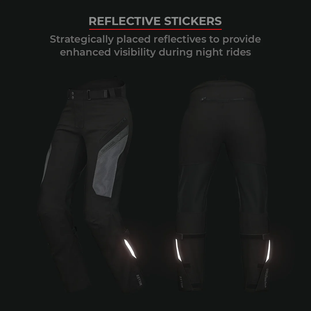 Miller - Street Mesh Riding Pants with Liners (Black) - Image 11
