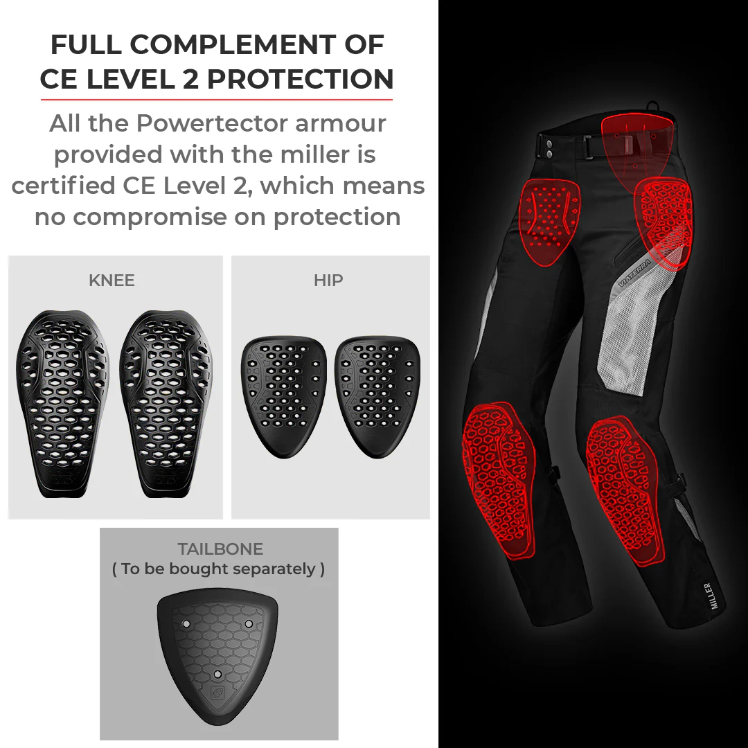 Miller - Street Mesh Riding Pants with Liners (Black) - Image 5