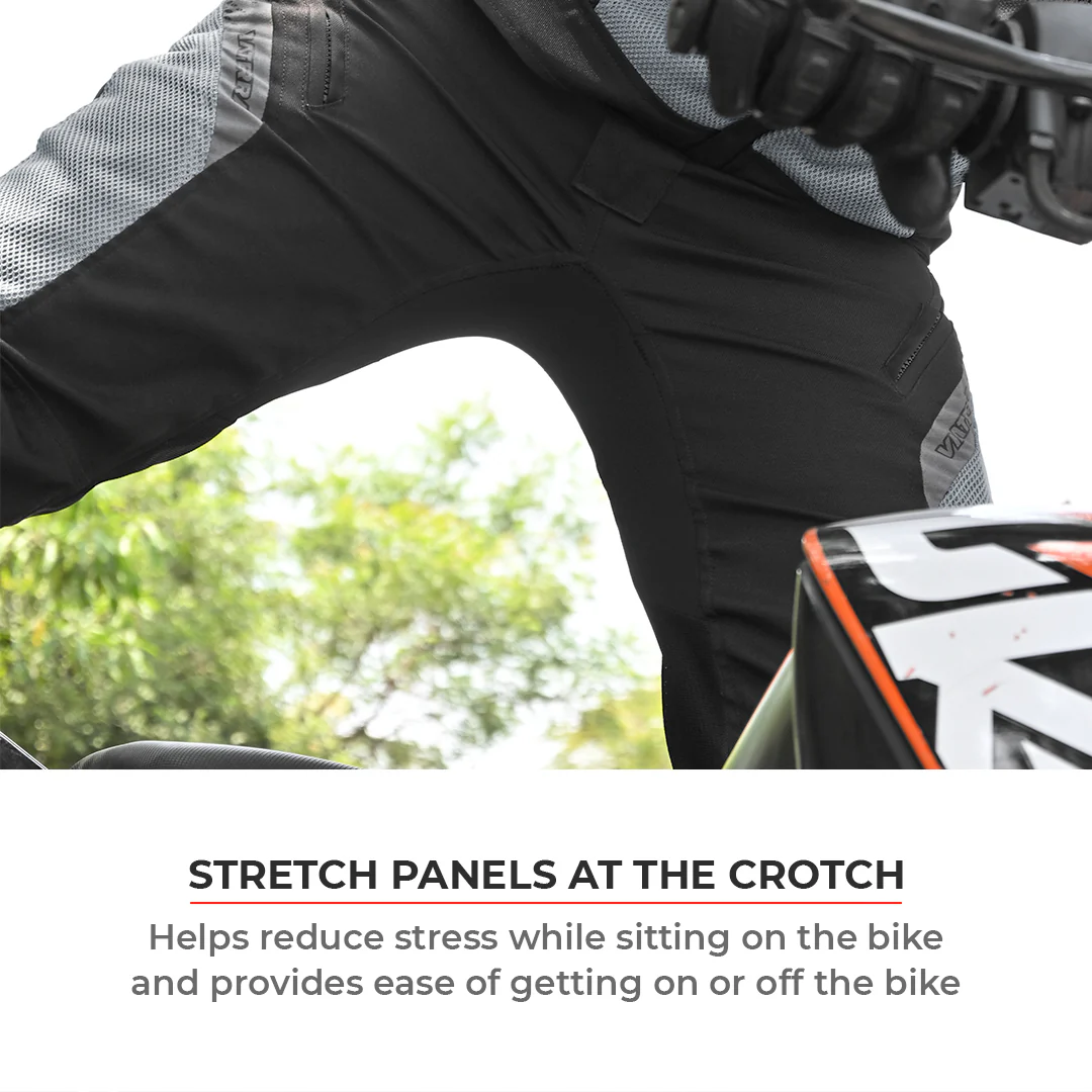 Miller - Street Mesh Riding Pants with Liners (Black) - Image 7