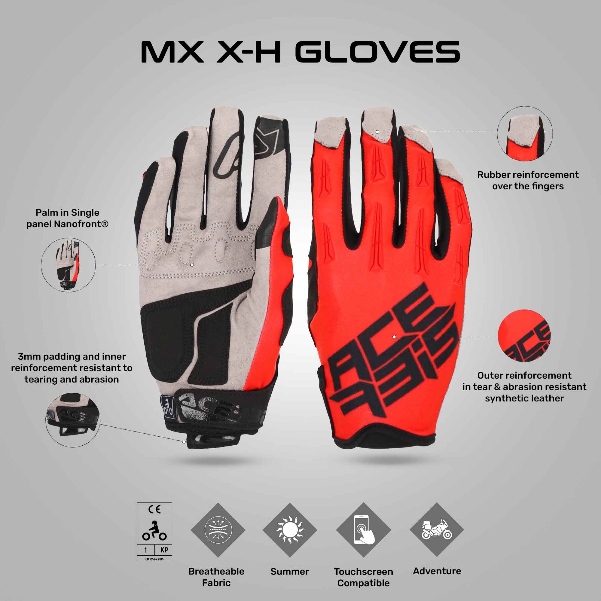 MX X-H - Motocross Riding Gloves - Image 12