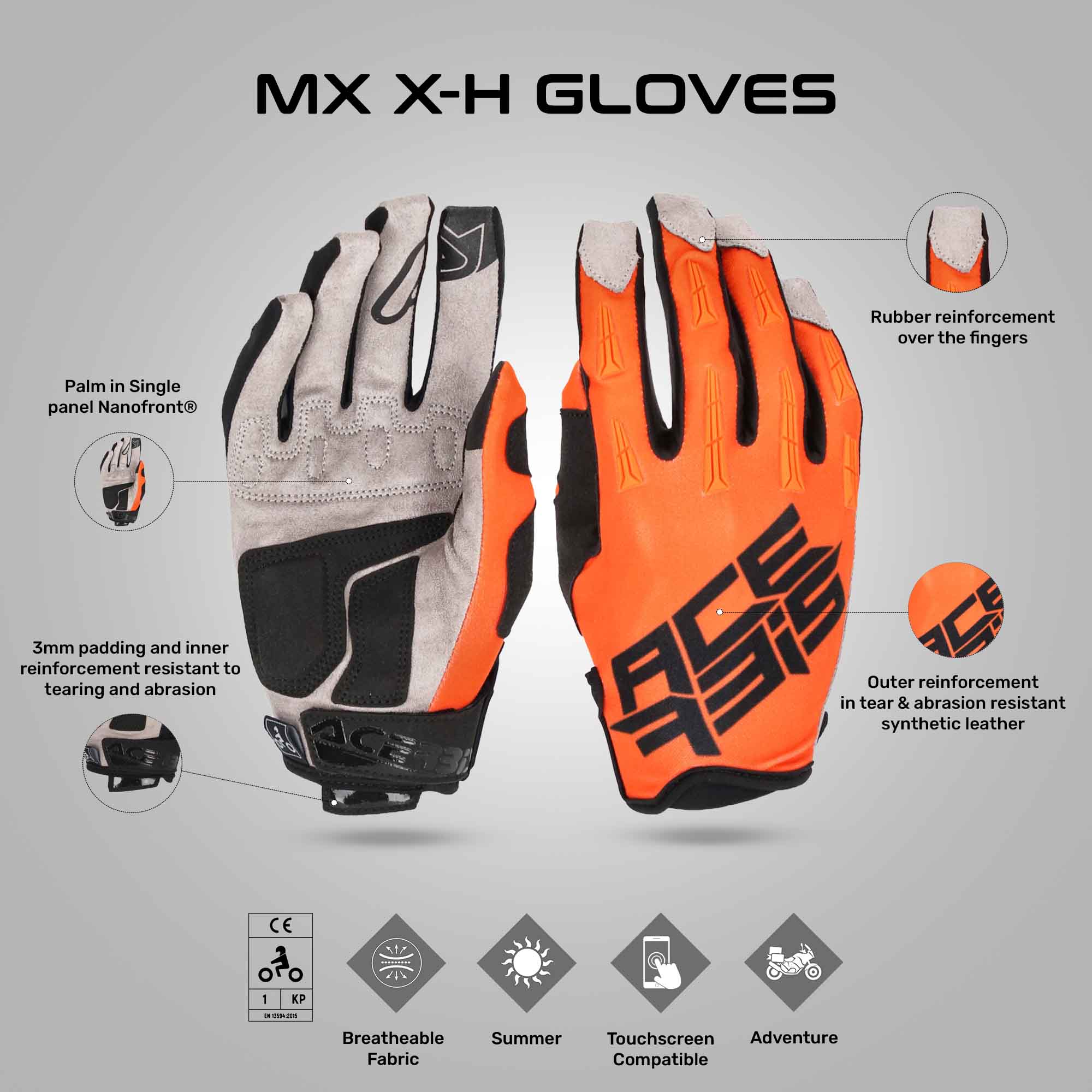 MX X-H - Motocross Riding Gloves - Image 4
