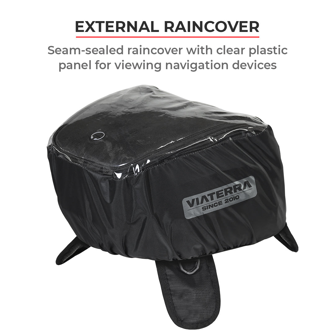 Oxus - 13L - Magnetic Tank Bag with Rain Cover (Black) - Image 14