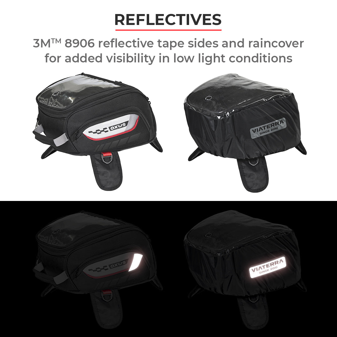 Oxus - 13L - Magnetic Tank Bag with Rain Cover (Black) - Image 15