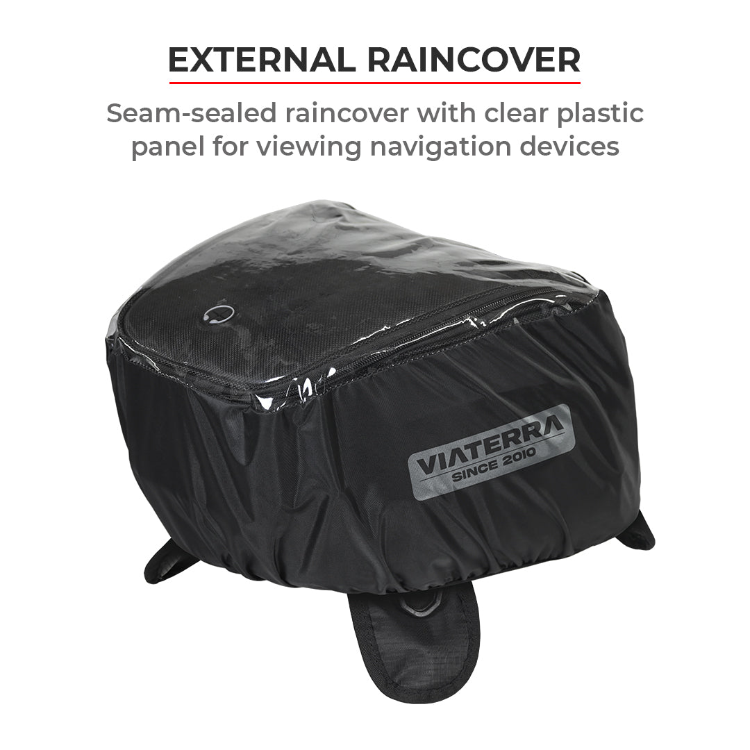 Oxus - 13L - Magnetic Tank Bag with Rain Cover (Black) - Image 14