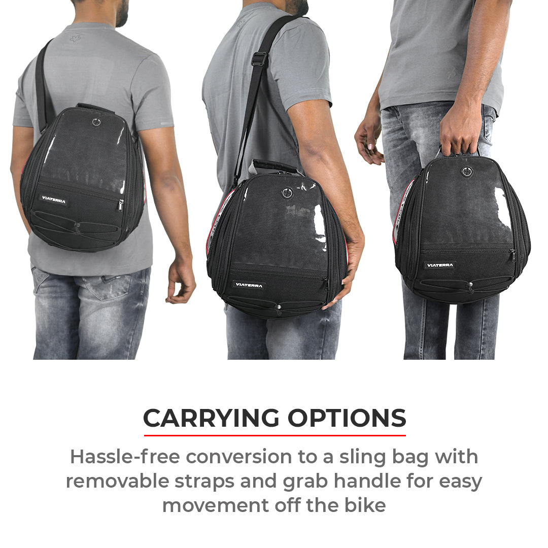 Oxus - 13L - Magnetic Tank Bag with Rain Cover (Black) - Image 16