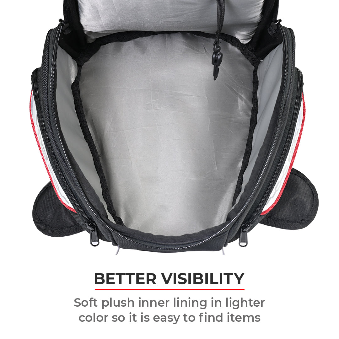 Oxus - 13L - Magnetic Tank Bag with Rain Cover (Black) - Image 9