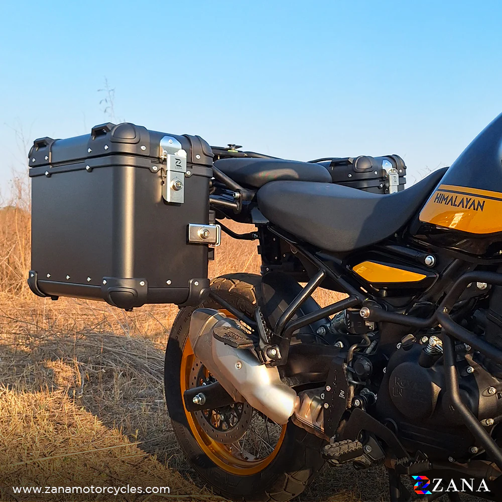 PANNIERS (36LTR )ALUMINIUM FLAT BLACK FOR HIMALAYAN 452 - Image 2