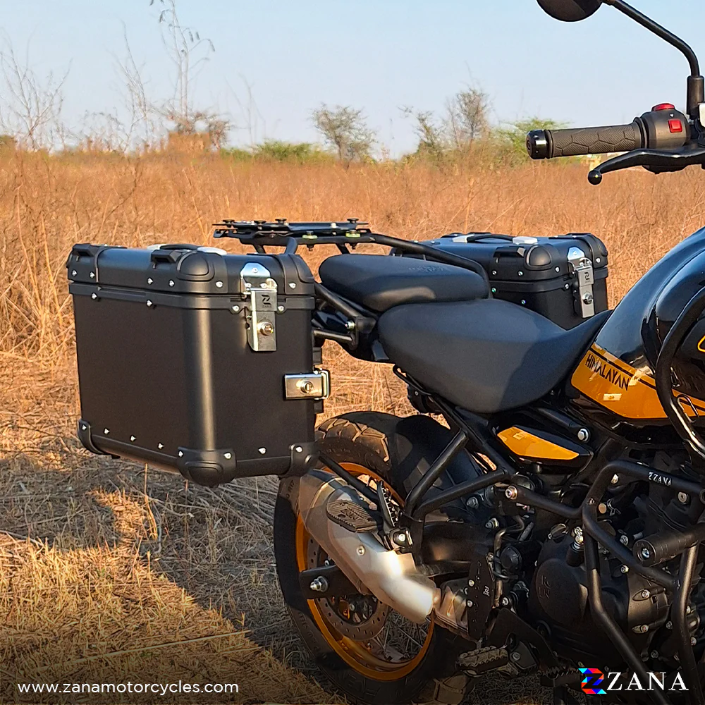 PANNIERS (36LTR )ALUMINIUM FLAT BLACK FOR HIMALAYAN 452 - Image 6