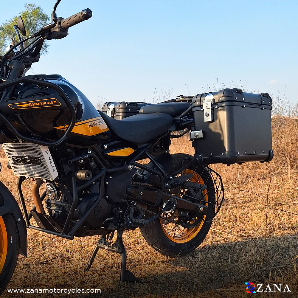 PANNIERS (36LTR )ALUMINIUM FLAT BLACK FOR HIMALAYAN 452 - Image 7