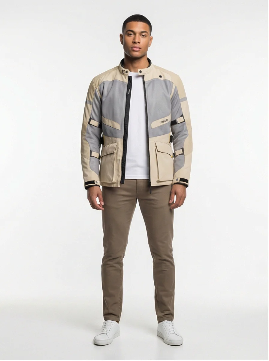 PineAir - Summer Adventure Touring Jacket (Beige) - Image 7