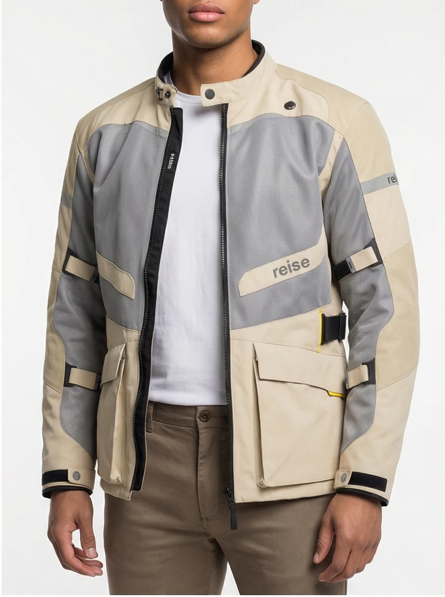 PineAir - Summer Adventure Touring Jacket (Beige) - Image 8