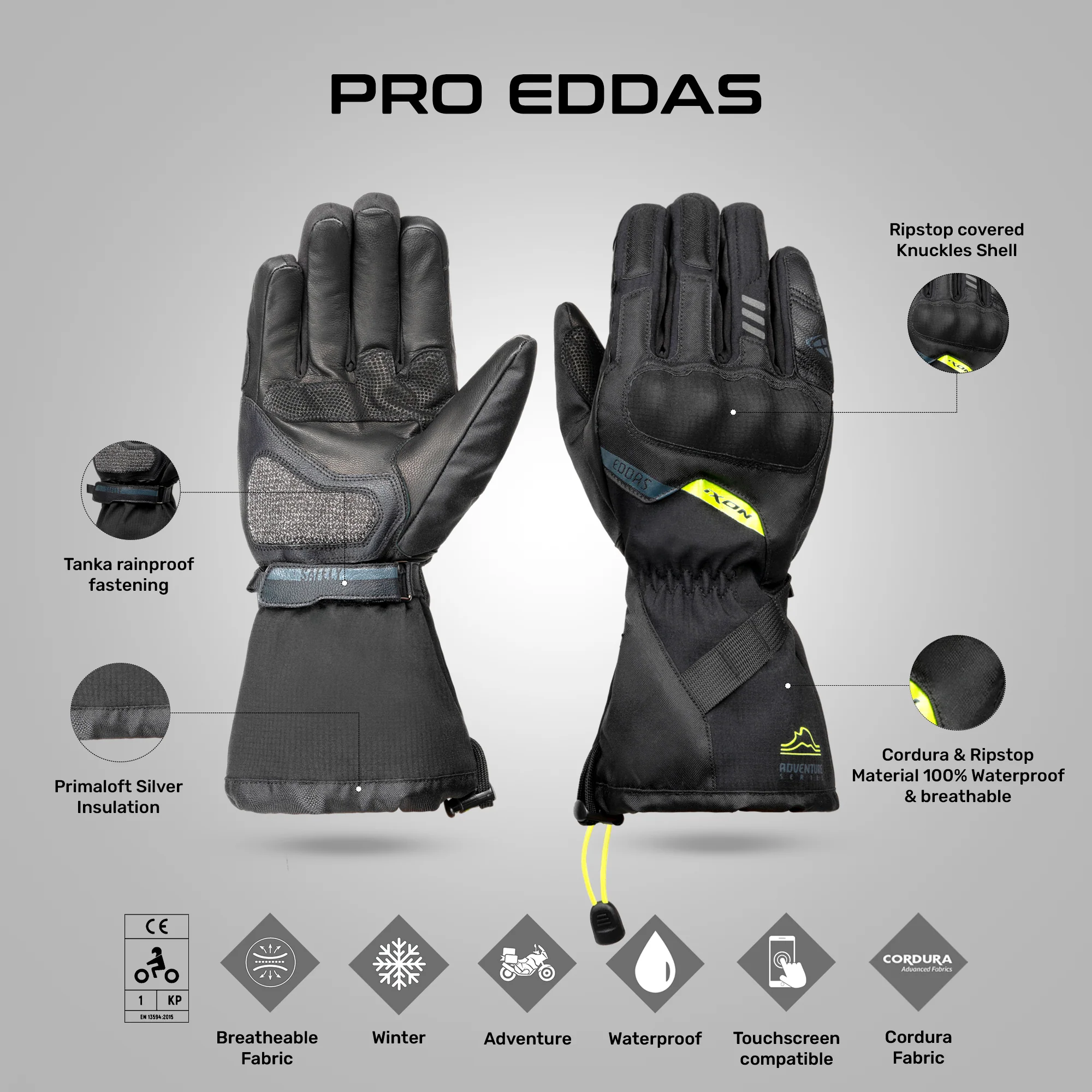 Pro Eddas - Full Gauntlet All Weather Riding Gloves - Image 6