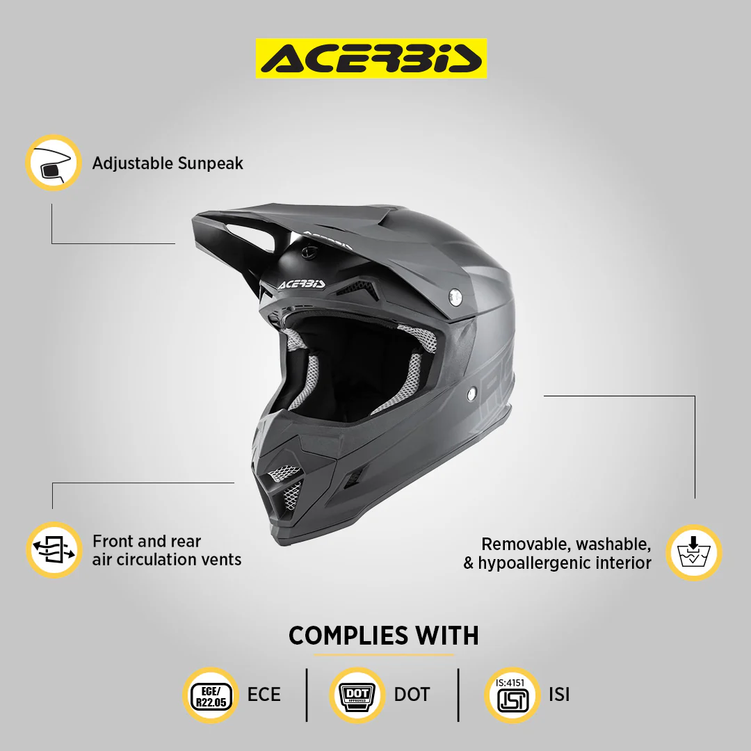 Profile 4 - Motocross Riding Helmet (Gloss Black) - Image 4