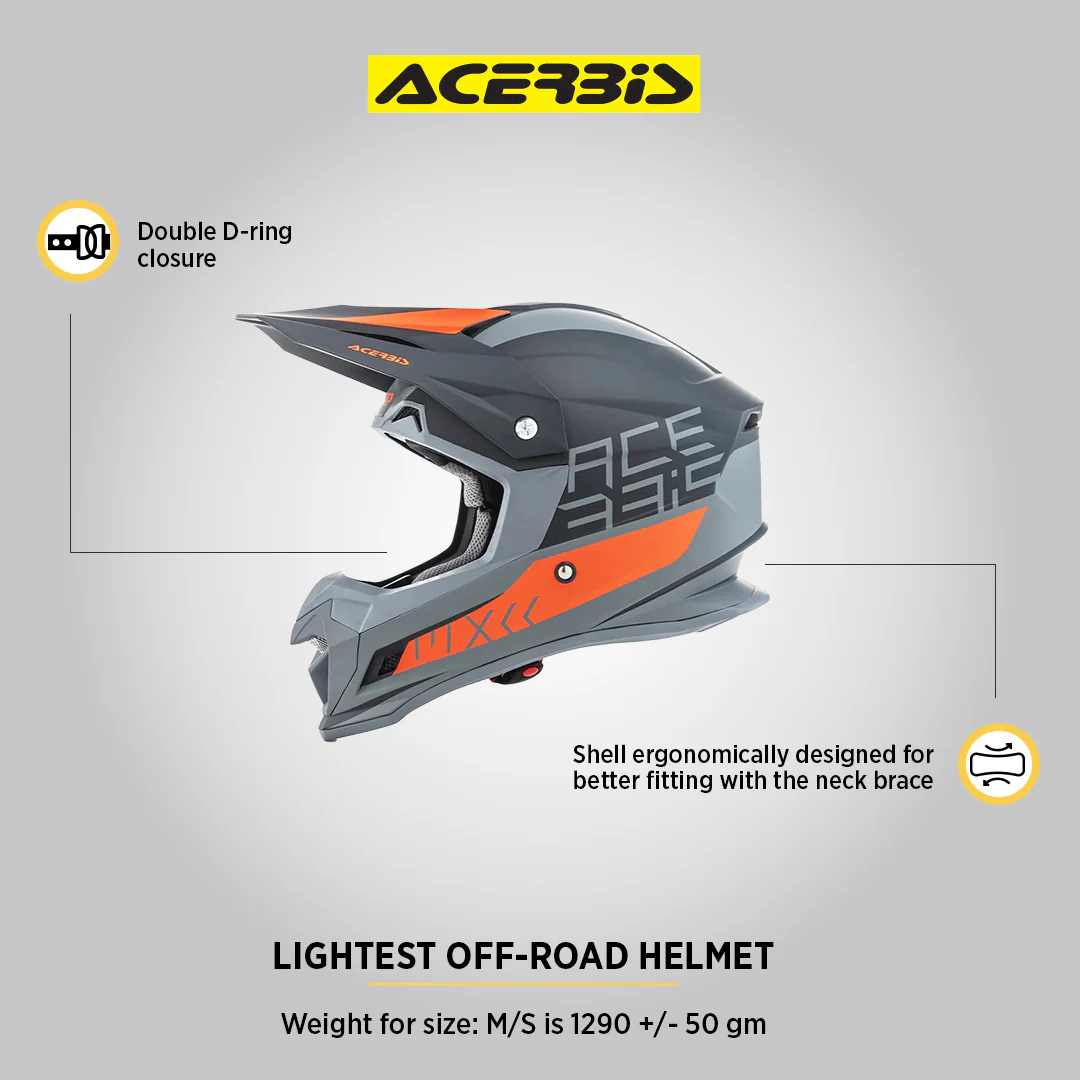 Profile 4 - Motocross Riding Helmet (Black/Orange) - Image 8