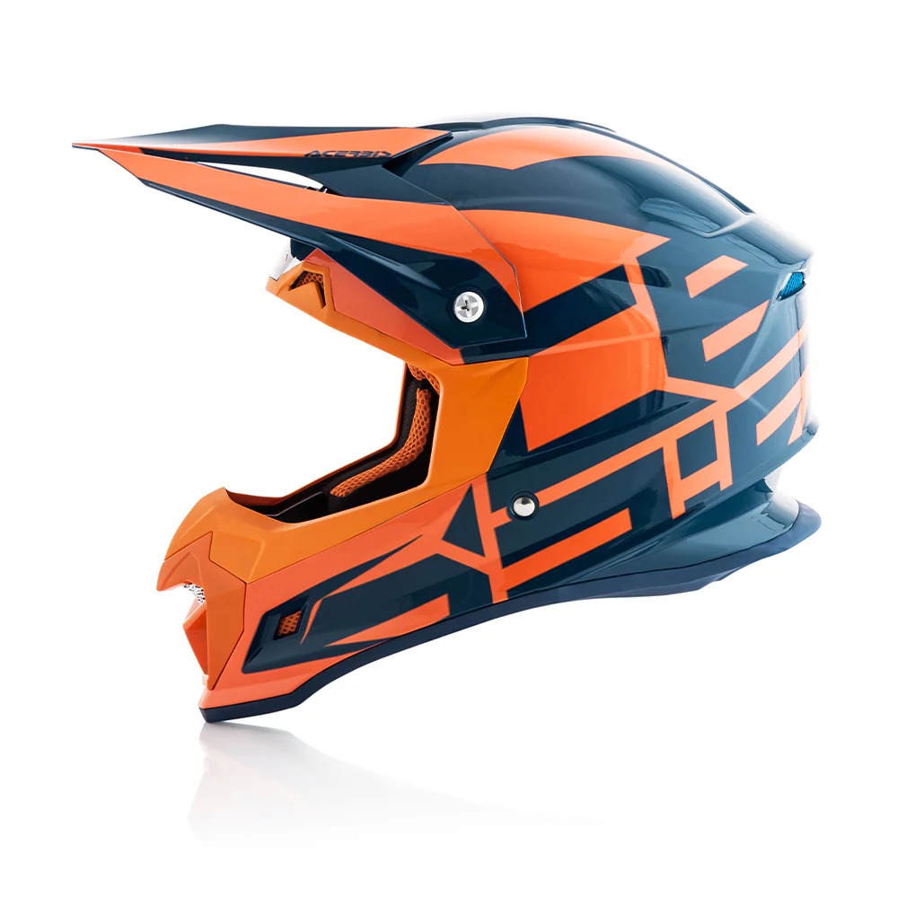 Profile 4 - Motocross Riding Helmet (Blue/Orange) - Image 3