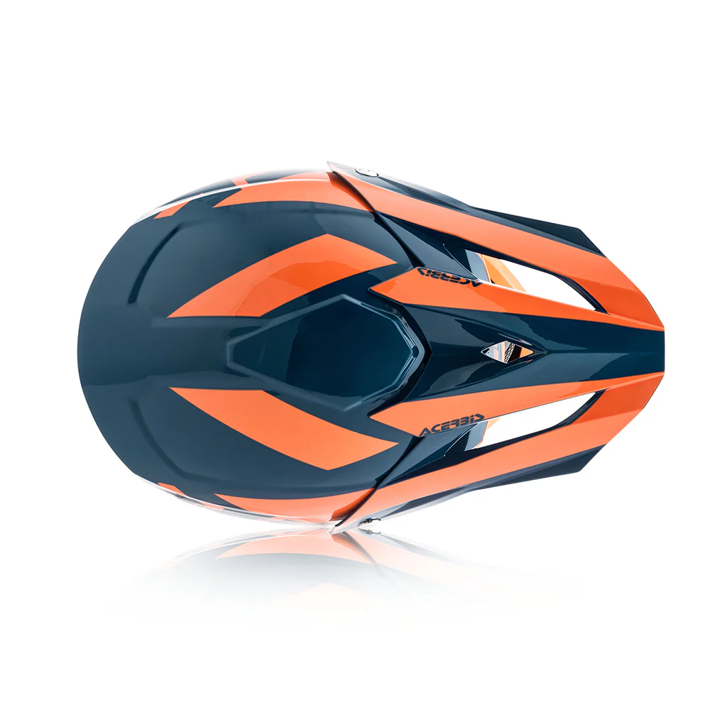Profile 4 - Motocross Riding Helmet (Blue/Orange) - Image 7