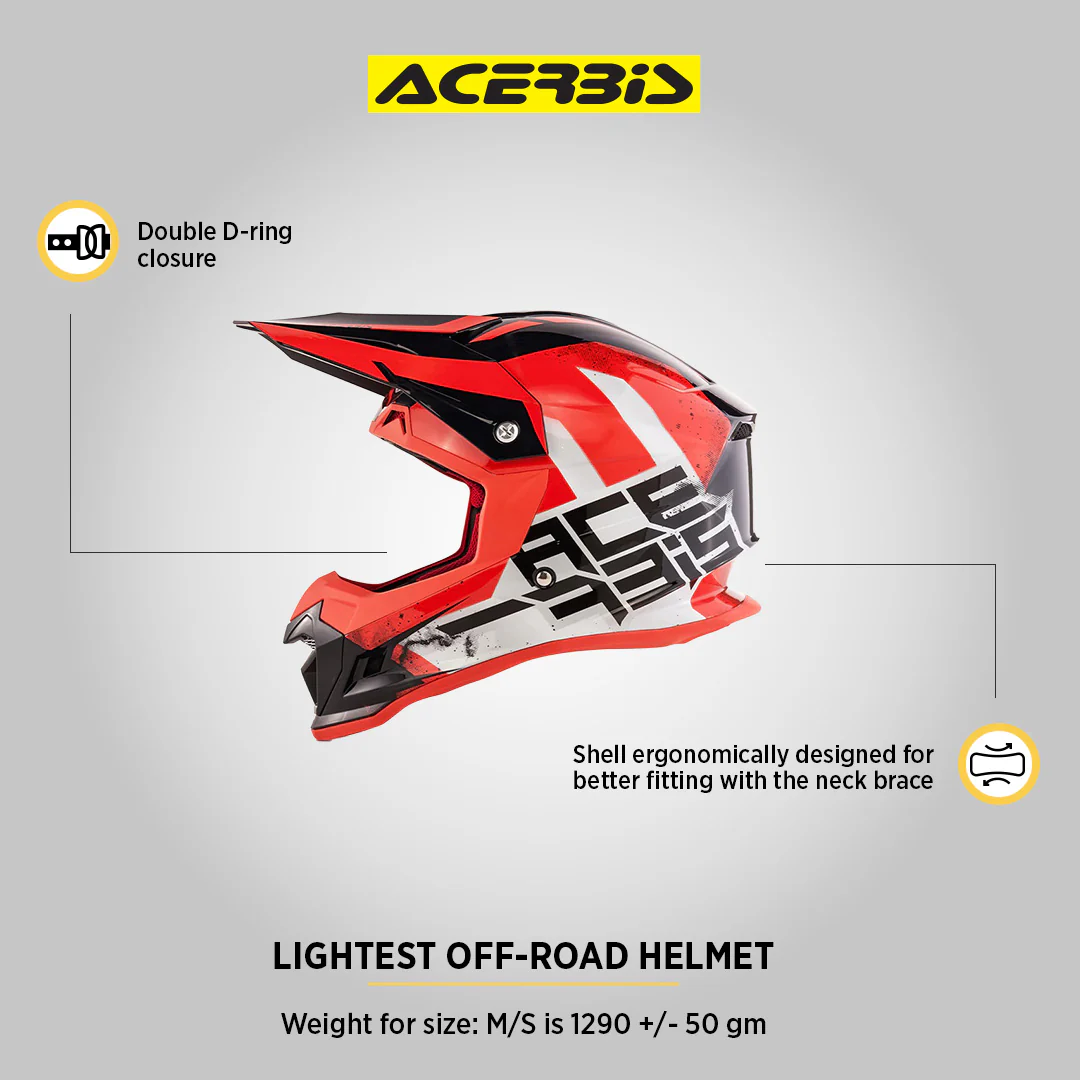 Profile 4 - Motocross Riding Helmet (White/Red) - Image 8