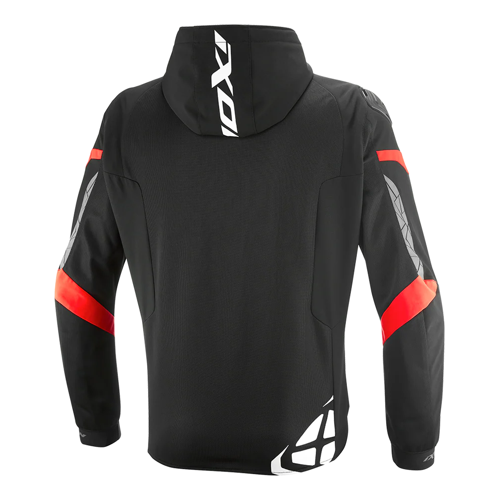Pulsion Air - Hard Mesh Motorcycle Riding Jacket (Black/White/Bright Red) - Image 2