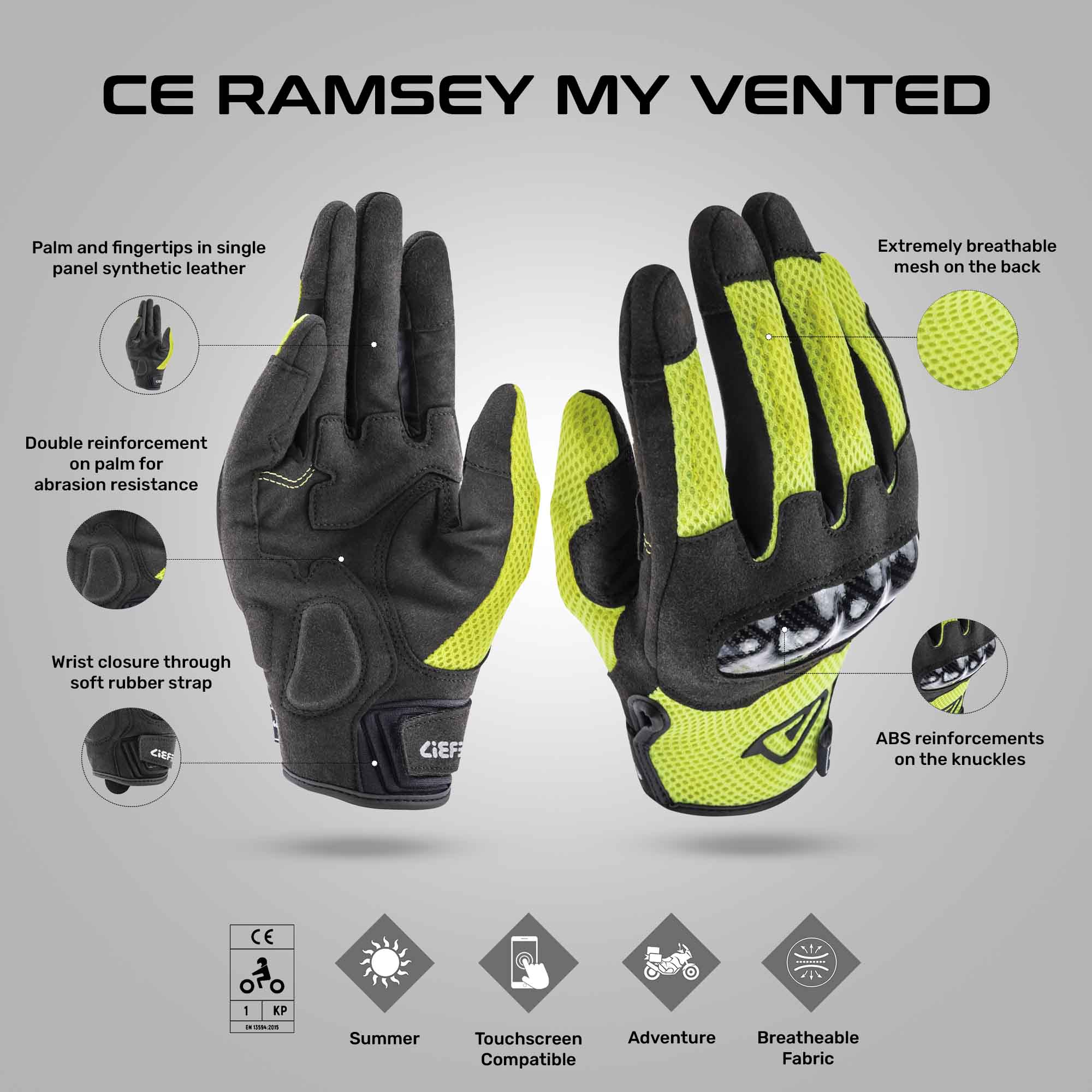 Ramsey My Vented - Adventure Touring Gloves - Image 9