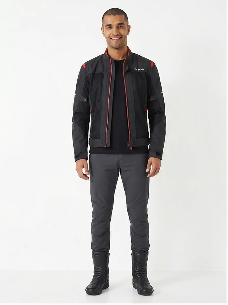 Ramsey My Vented - Sport Touring Jacket (Black/Red) - Image 5