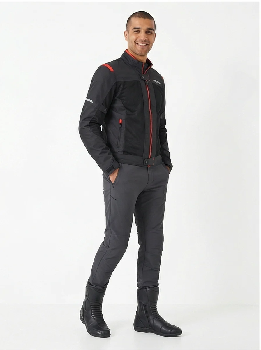Ramsey My Vented - Sport Touring Jacket (Black/Red) - Image 7