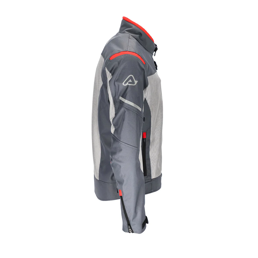 Ramsey My Vented - Sport Touring Jacket (Grey/Red) - Image 4