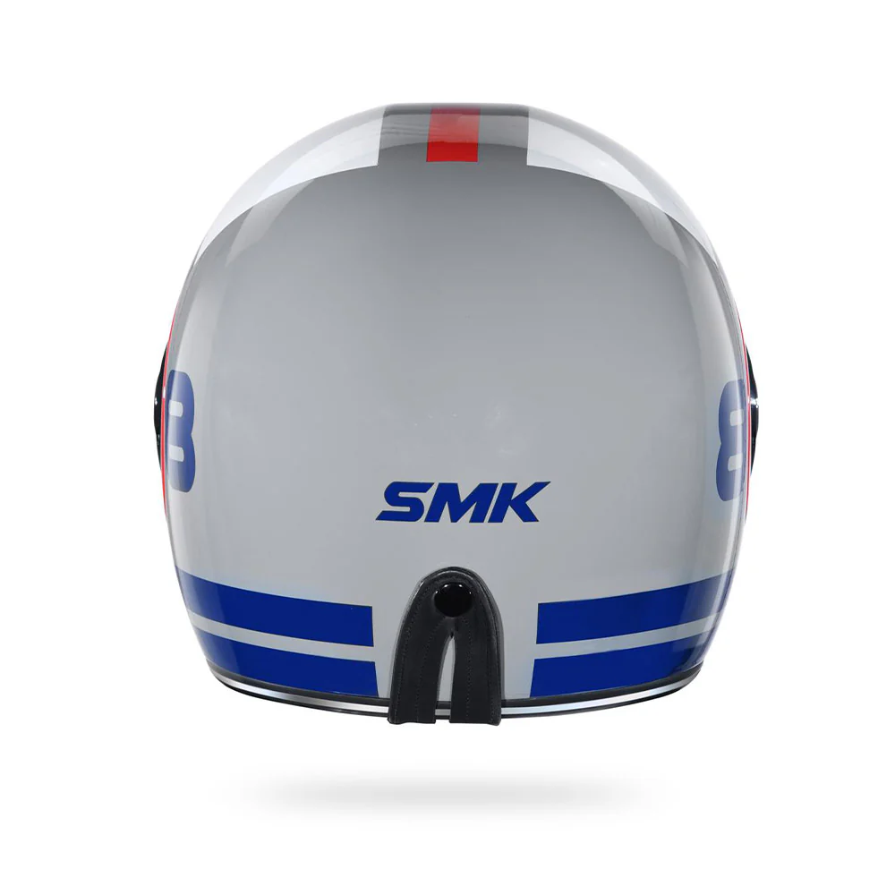 Retro Ranko - Motorcycle Riding Helmet (Gloss Grey) - Image 4