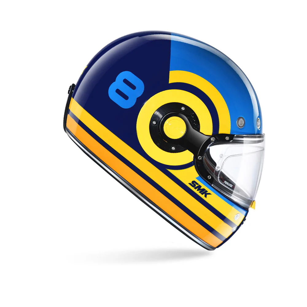 Retro Ranko - Motorcycle Riding Helmet (Gloss Yellow) - Image 3