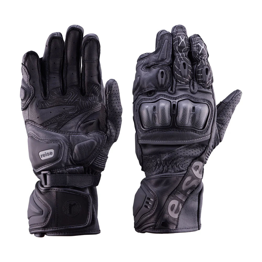 Rhodes - Full Gauntlet Touring Gloves (Black) - Image 3