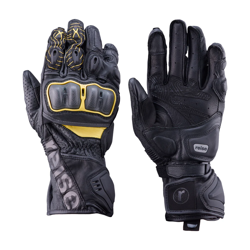 Rhodes - Full Gauntlet Touring Gloves (Yellow) - Image 7