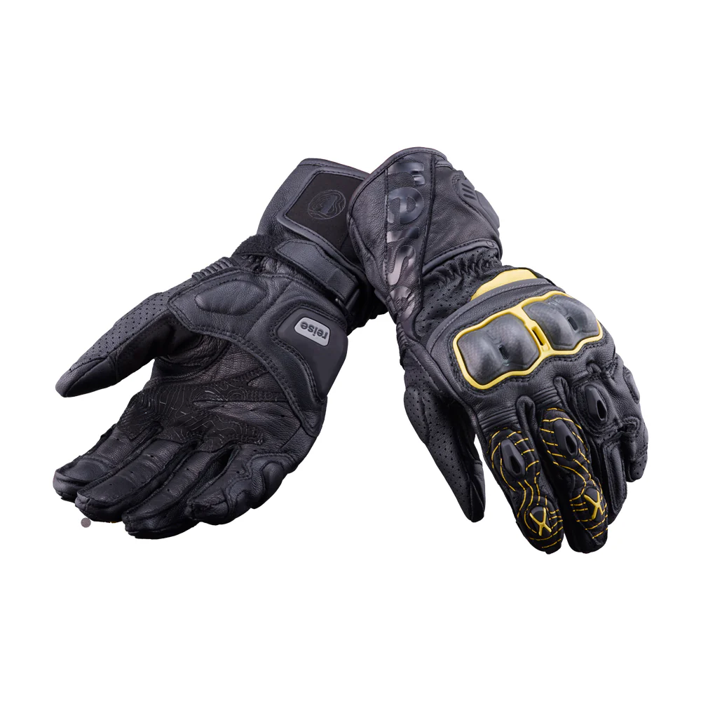 Rhodes - Full Gauntlet Touring Gloves (Yellow) - Image 9