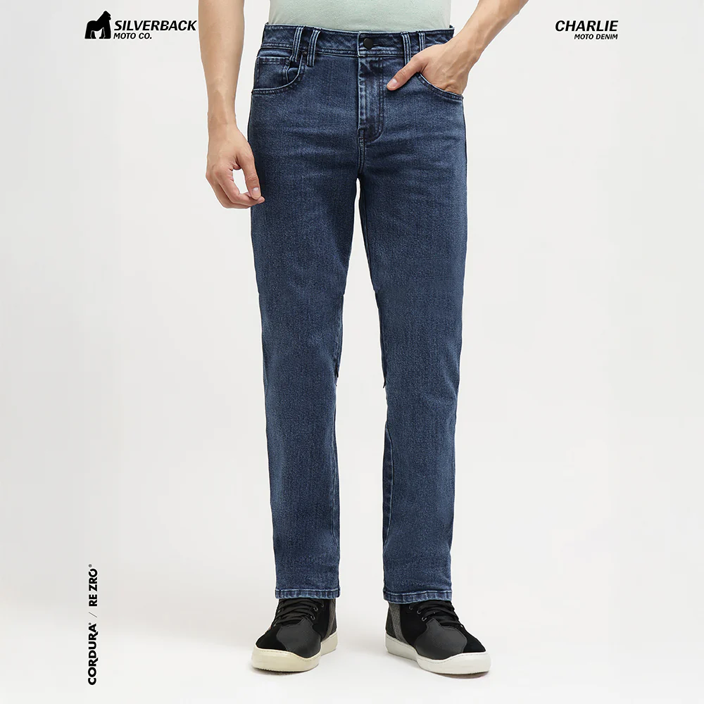Silverback Charlie - Motorcycle Riding Jeans (Washed Blue) - Image 10