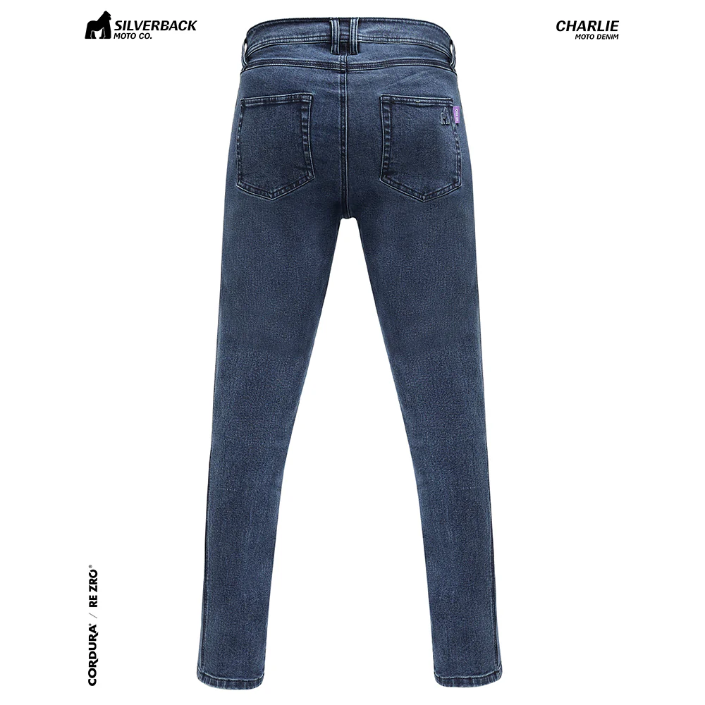 Silverback Charlie - Motorcycle Riding Jeans (Washed Blue) - Image 2