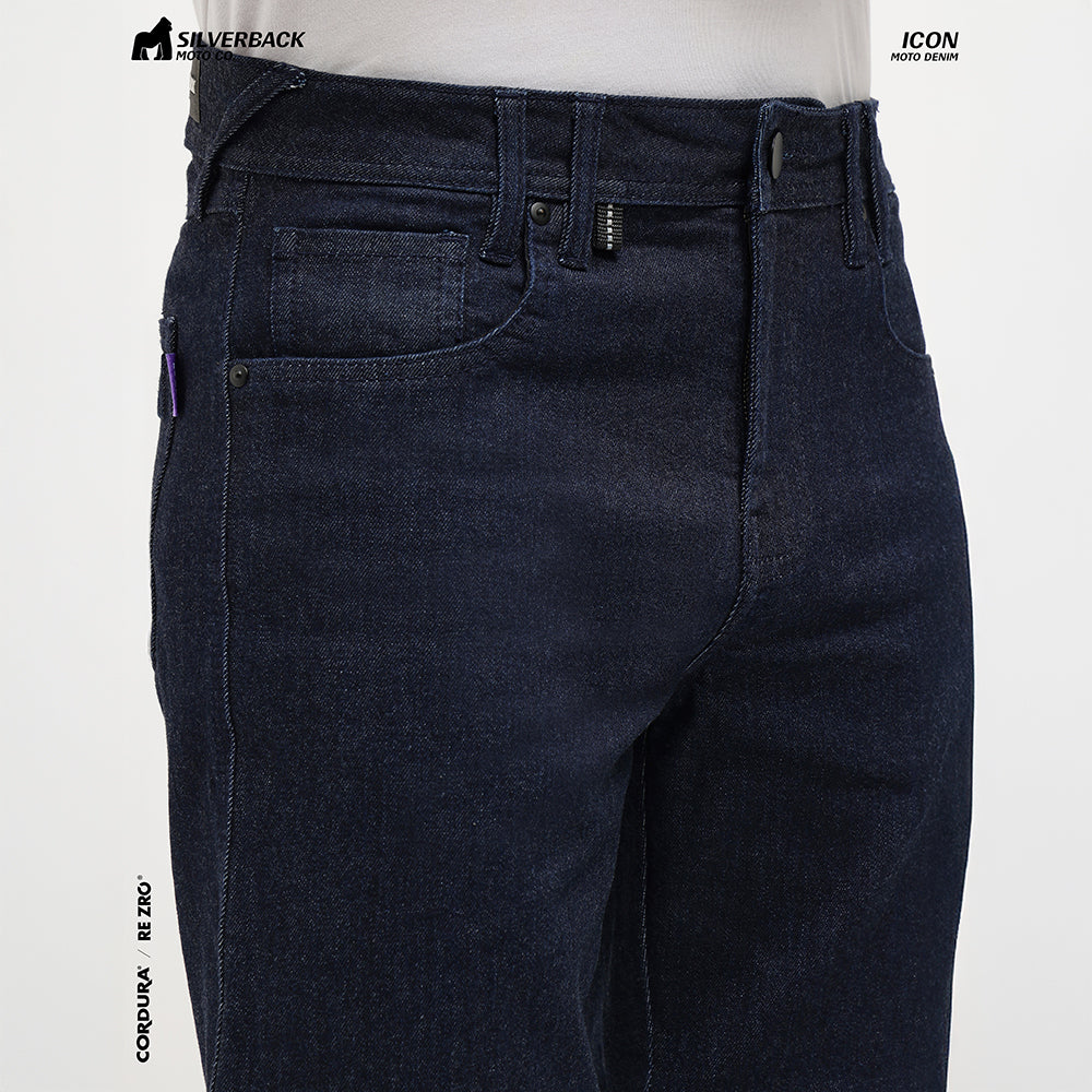 Silverback Icon - Motorcycle Riding Jeans (Dark Blue) - Image 6