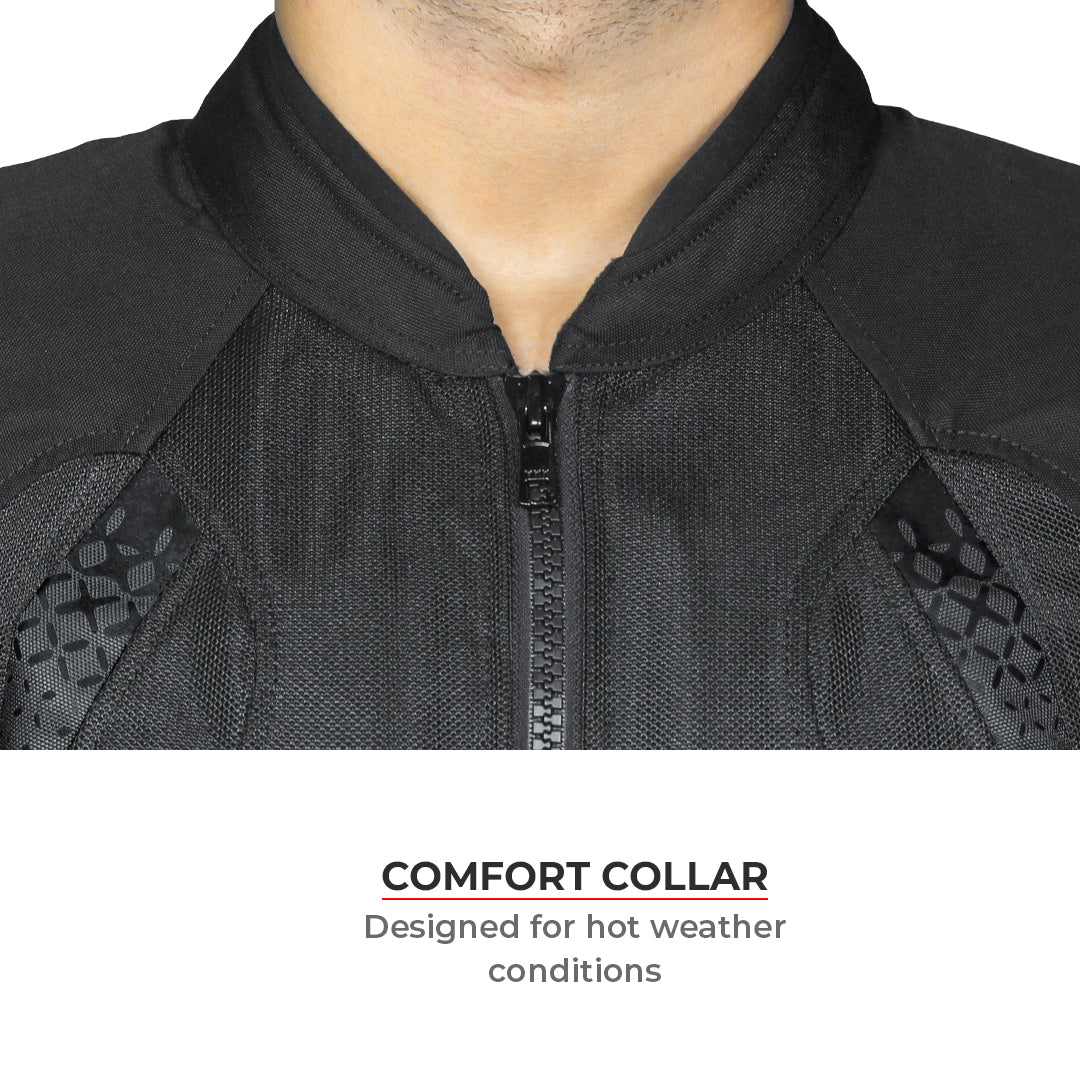 Spencer - Street Mesh Motorcycle Riding Jacket (Orange) - Image 10