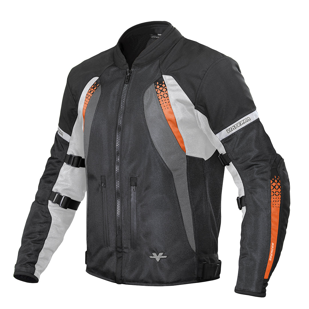 Spencer - Street Mesh Motorcycle Riding Jacket (Orange) - Image 3