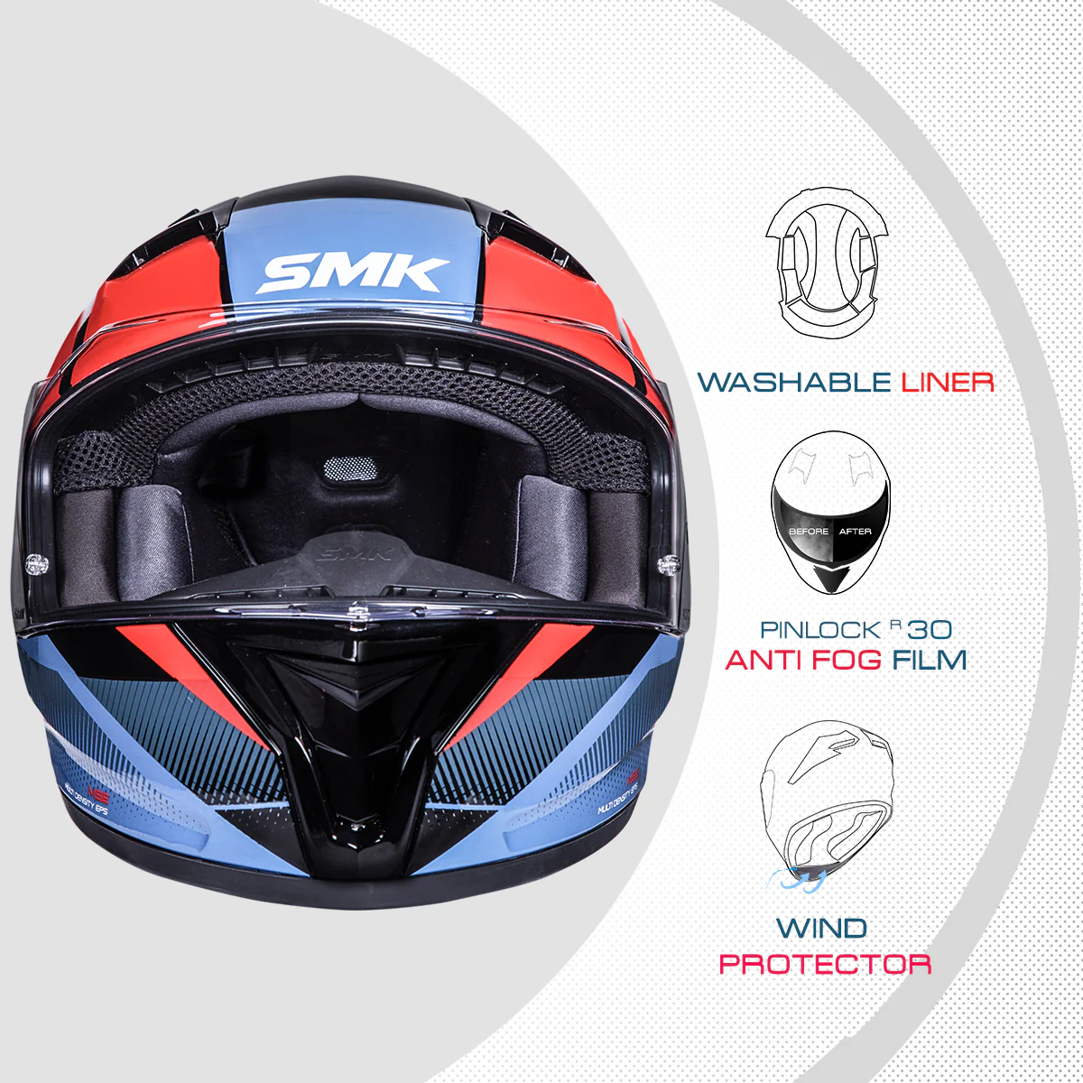 Stellar Faro GL236 - Motorcycle Riding Helmet (Gloss Black) - Image 12