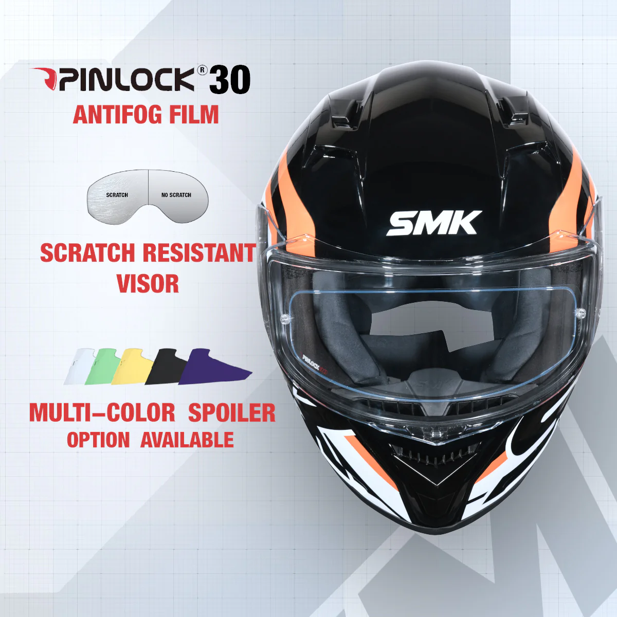 Stellar Stage MA217 - Motorcycle Riding Helmet (Matt Black) - Image 7