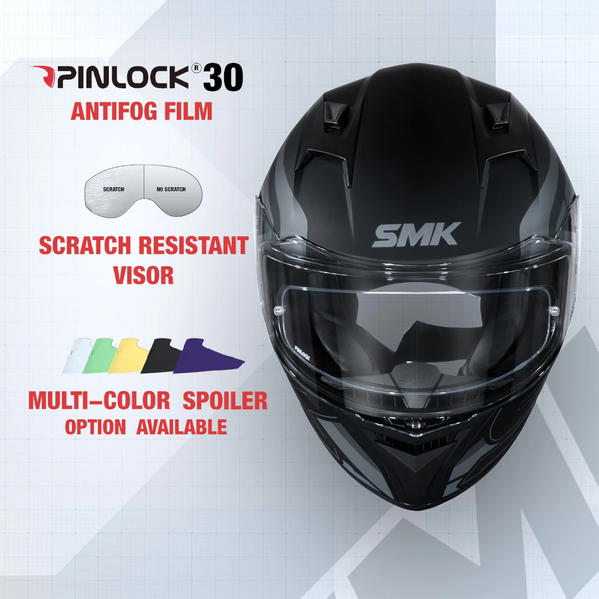 Stellar Stage MA262 - Motorcycle Riding Helmet (Matt Black) - Image 7