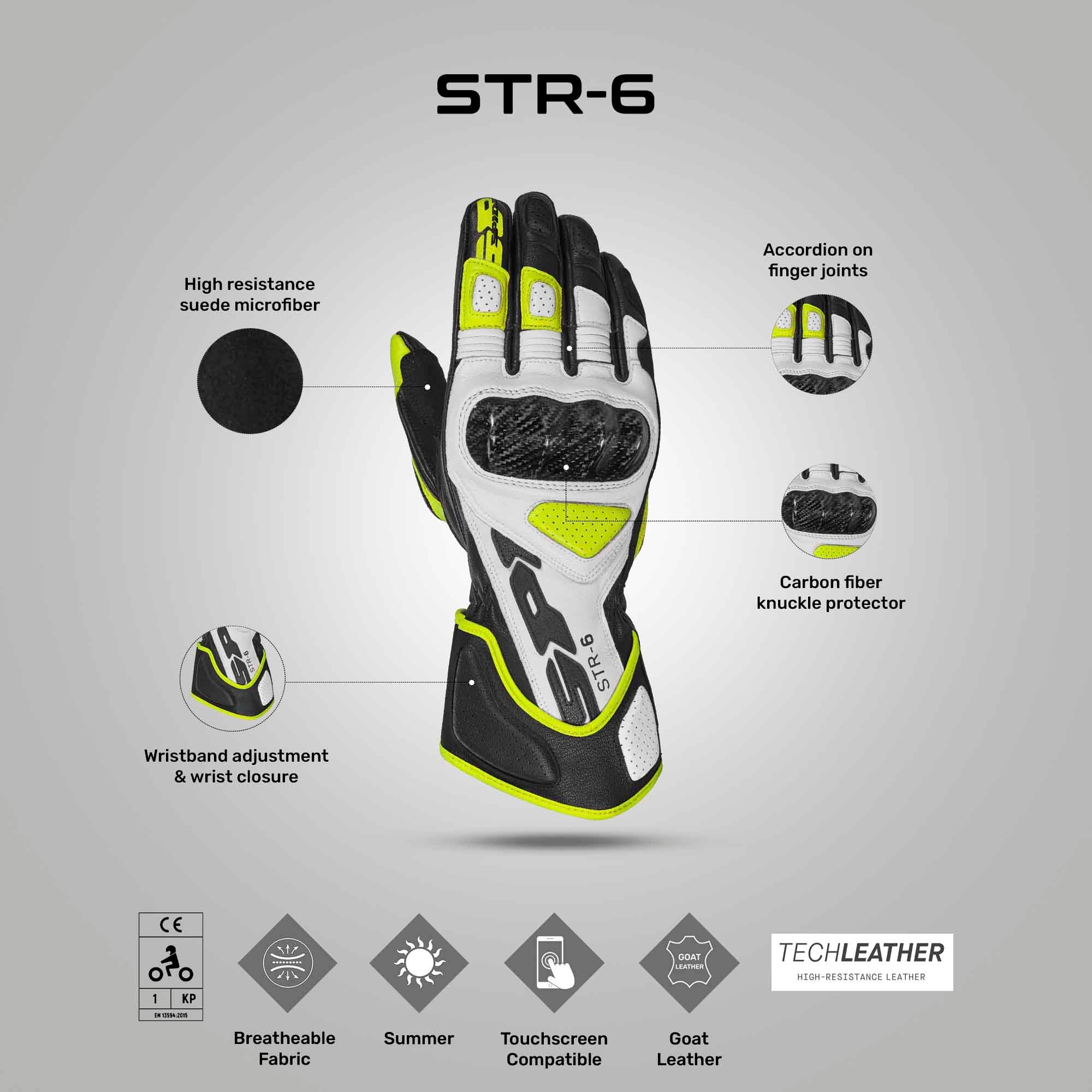 STR 6 - Motorcycle Racing Gloves - Image 3