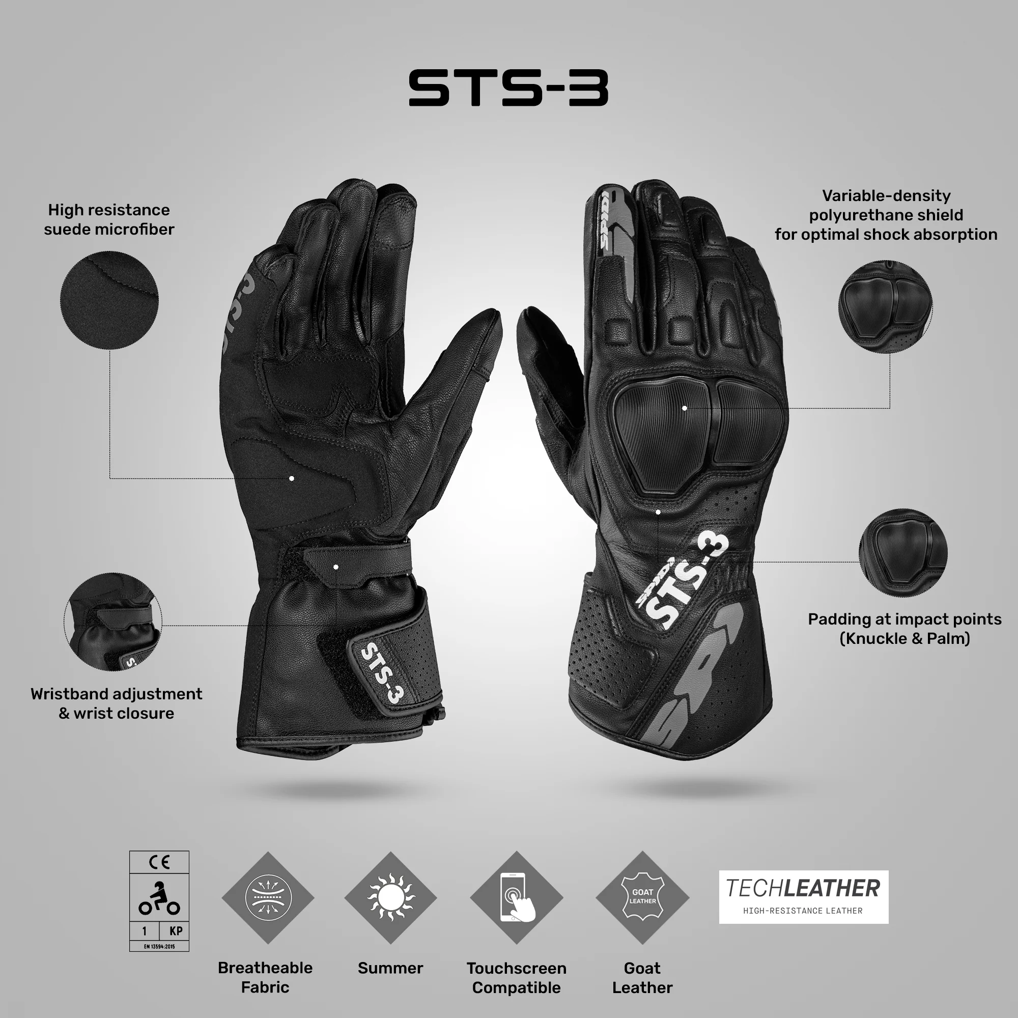 STS 3 - Full Gauntlet Leather Gloves - Image 12